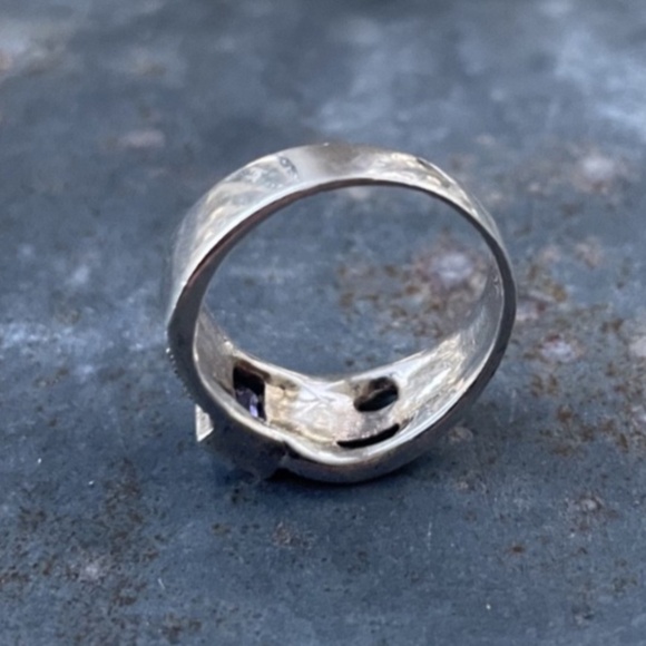 Amethyst, Sterling and Marcasite stones Ring Size 6.5 - Picture 3 of 5